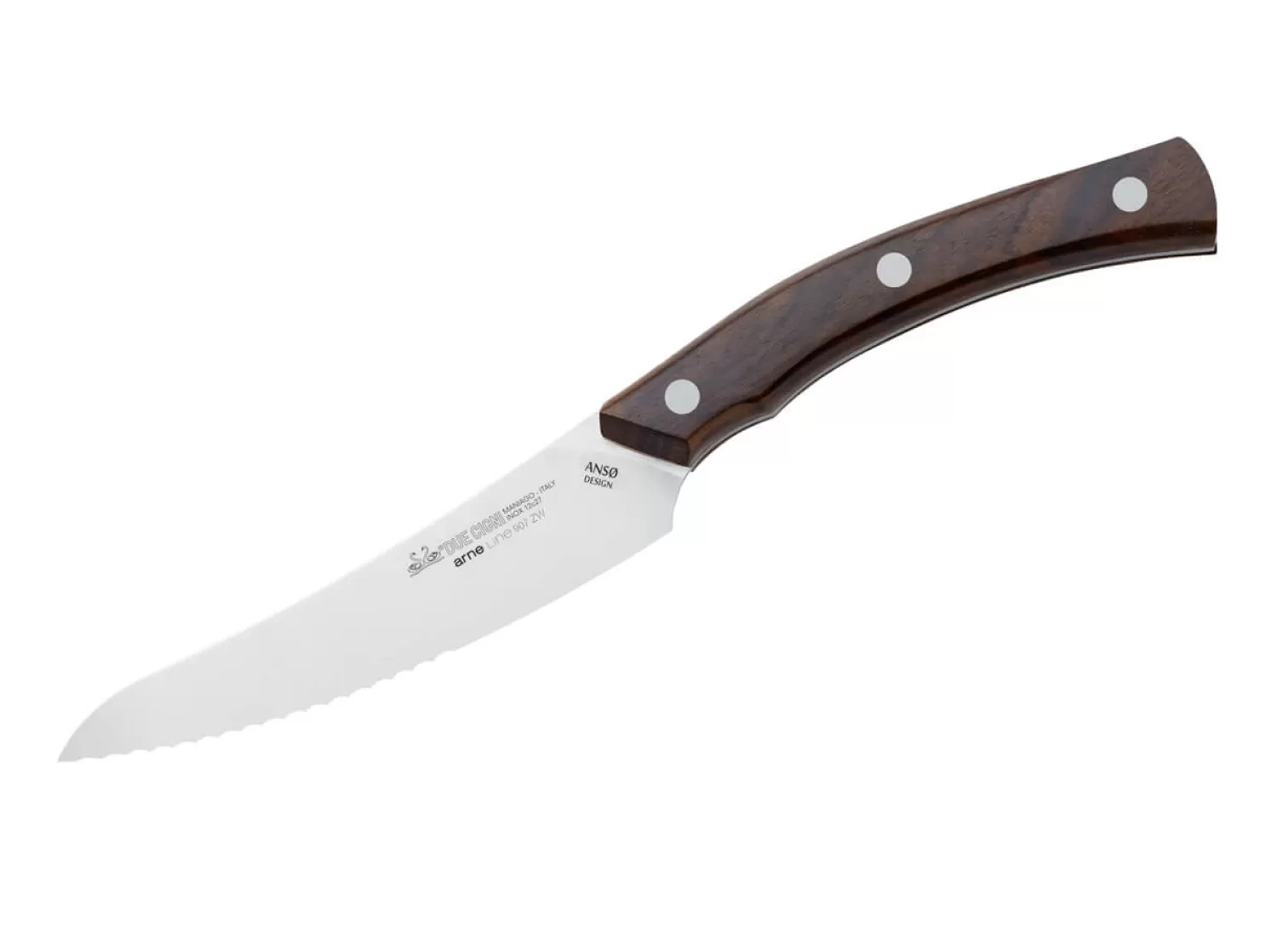 Arne Steak Knife Serrated Ziricote Wood-Due Cigni Cheap