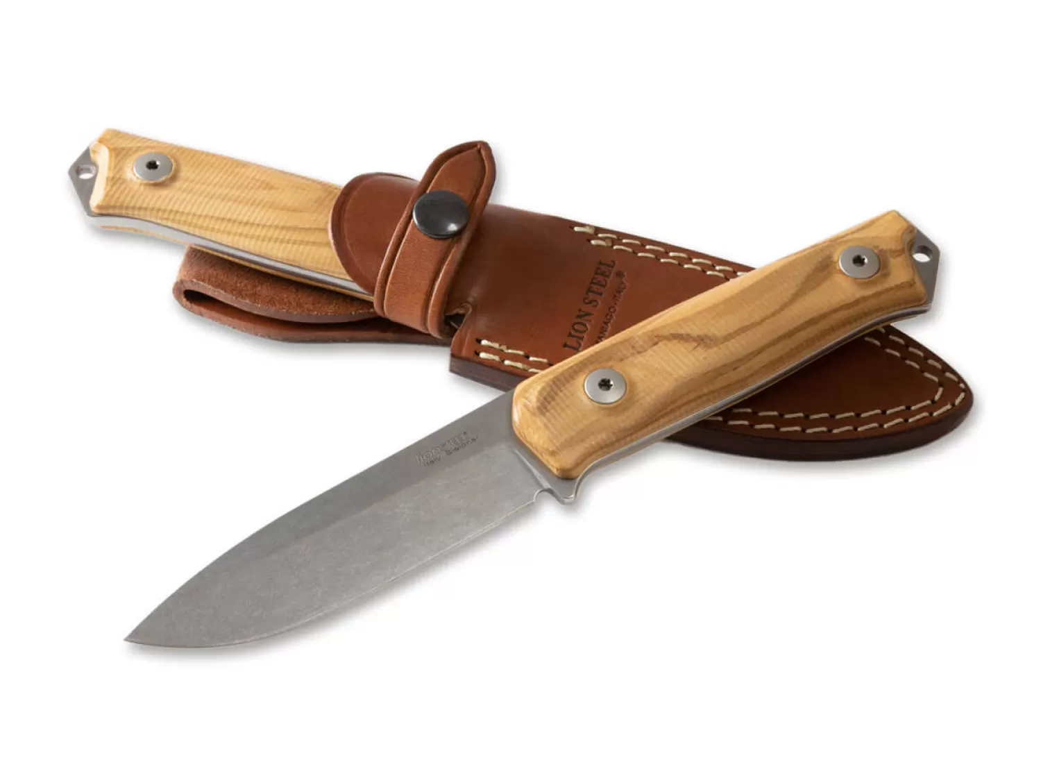 B41 Bushcraft Olive Wood-LionSteel Outlet