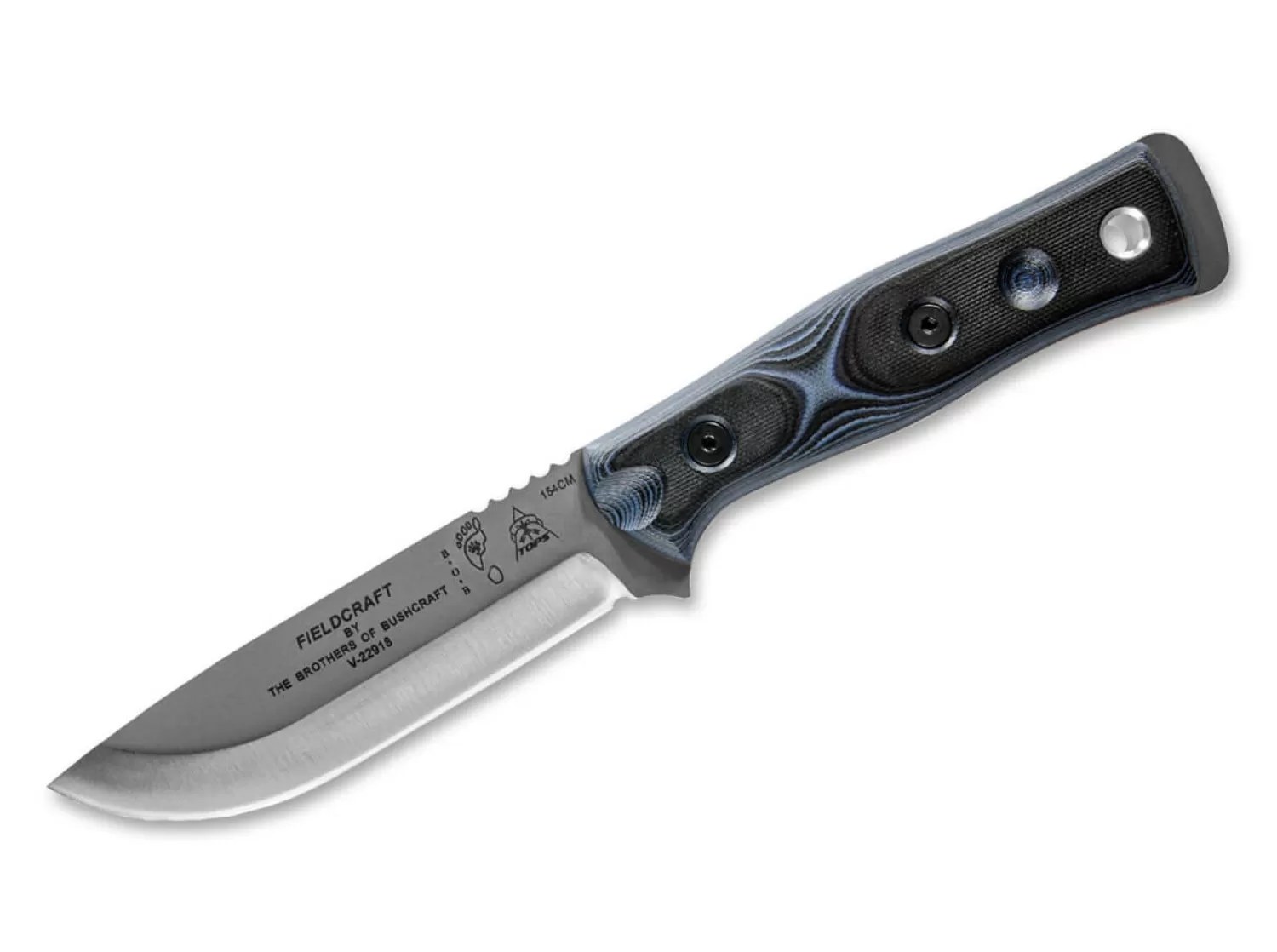 B.O.B. Fieldcraft Blue G10-TOPS Knives Best Sale