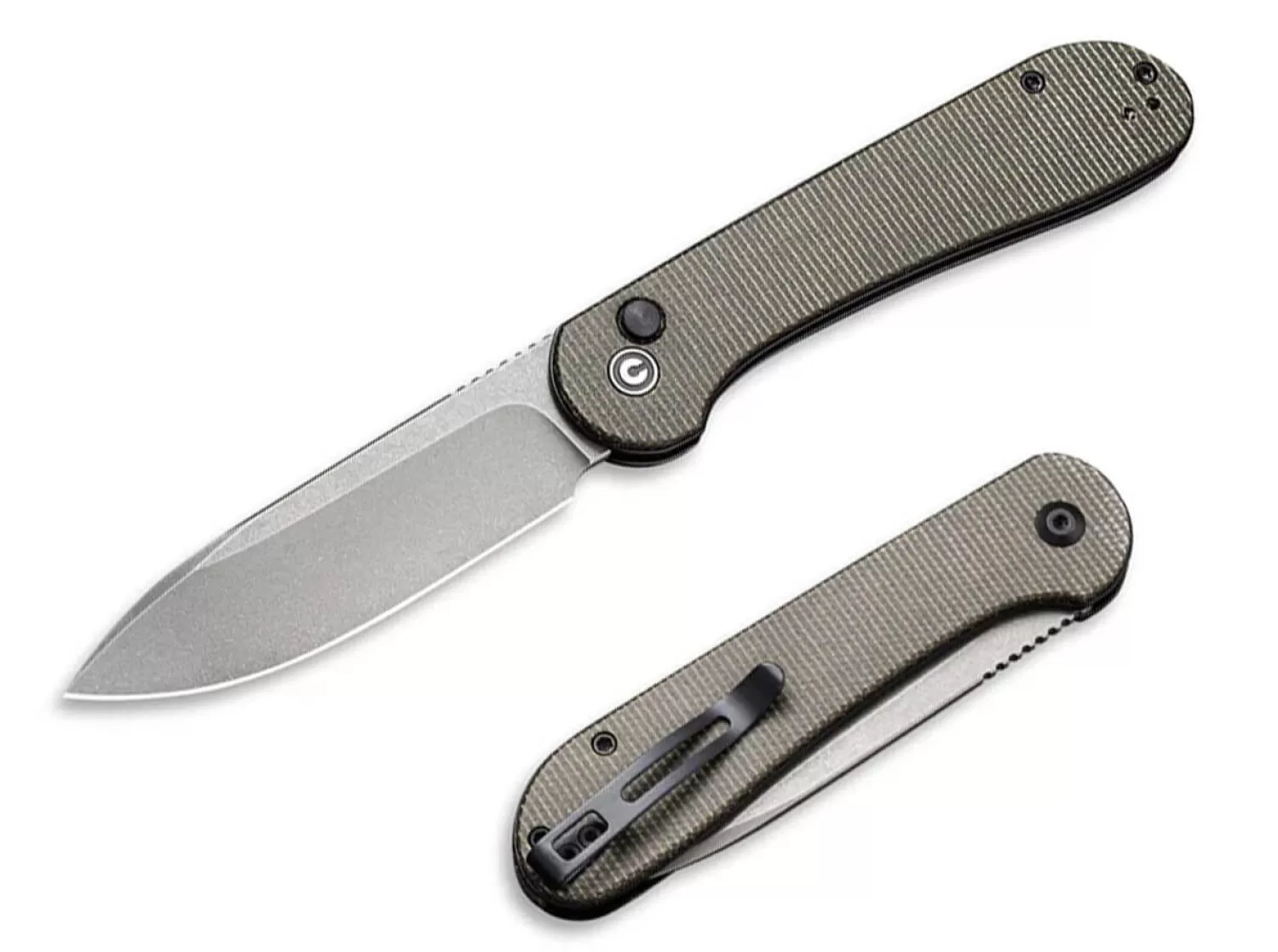 Button Lock Elementum Micarta Dark -CIVIVI Flash Sale