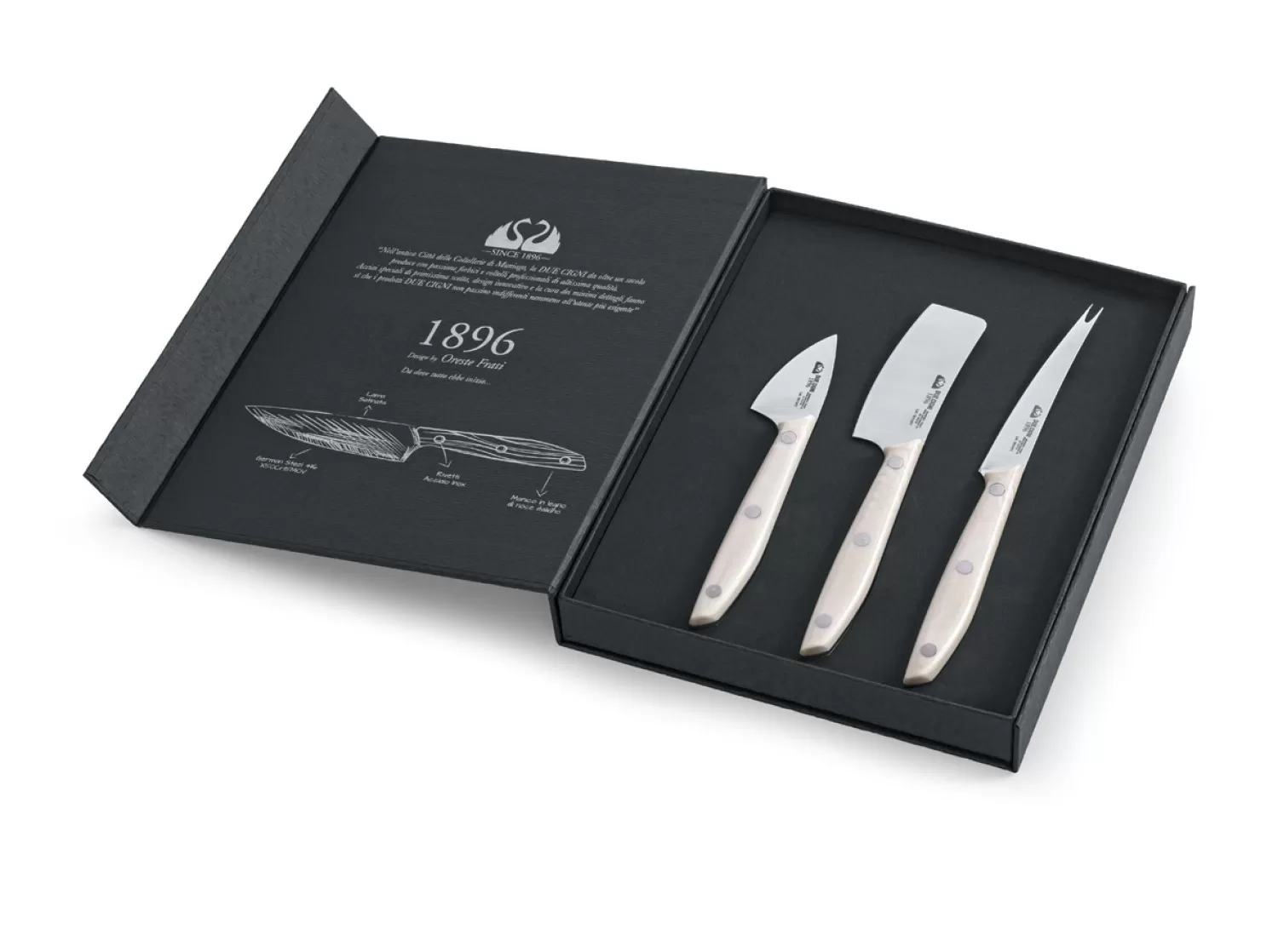 1896 Cheese Knife Set POM -Due Cigni Best Sale