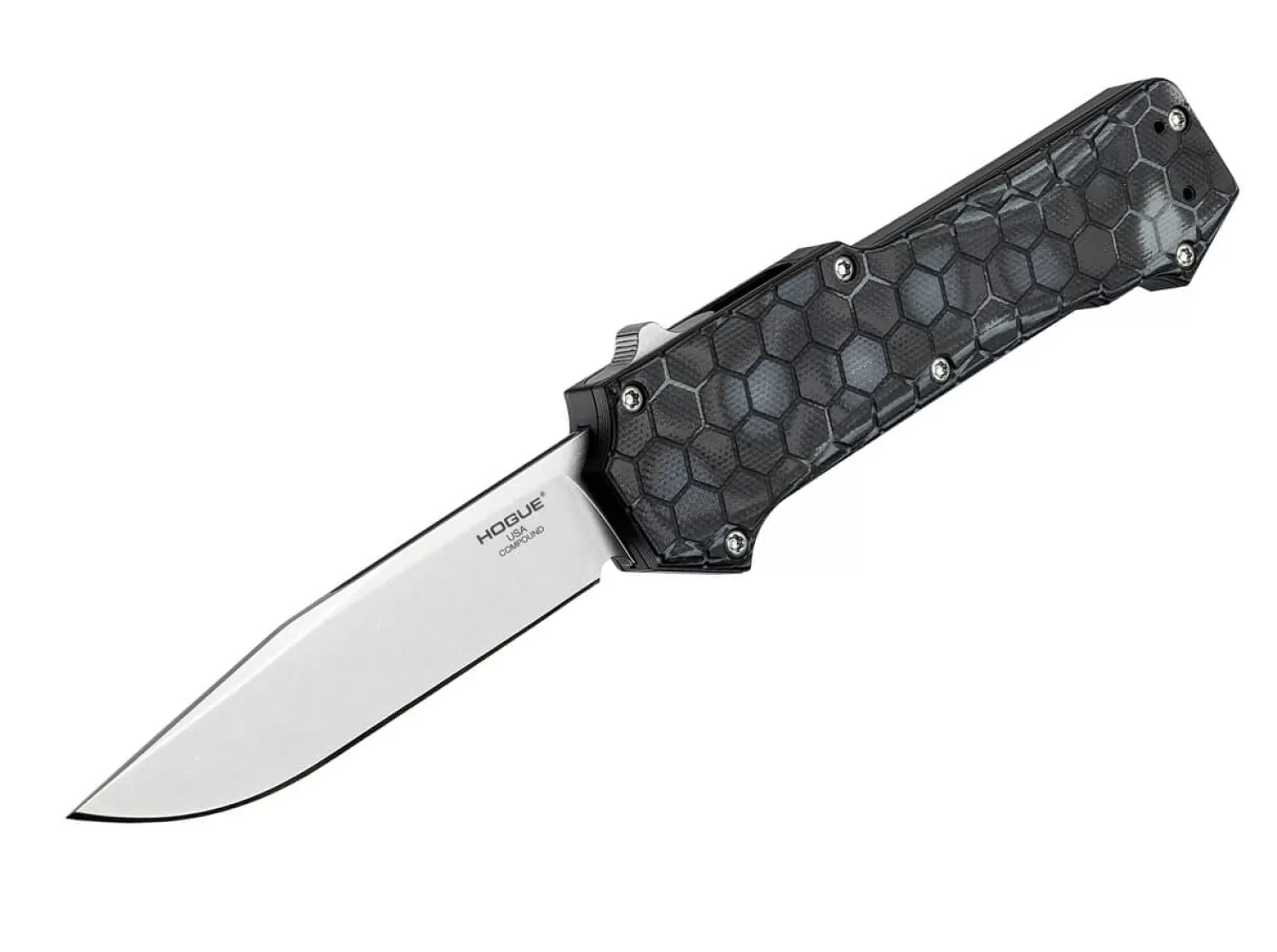 Compound OTF Automatic 3.5 Clippoint G10 G-Mascus Tumbled-Hogue Discount