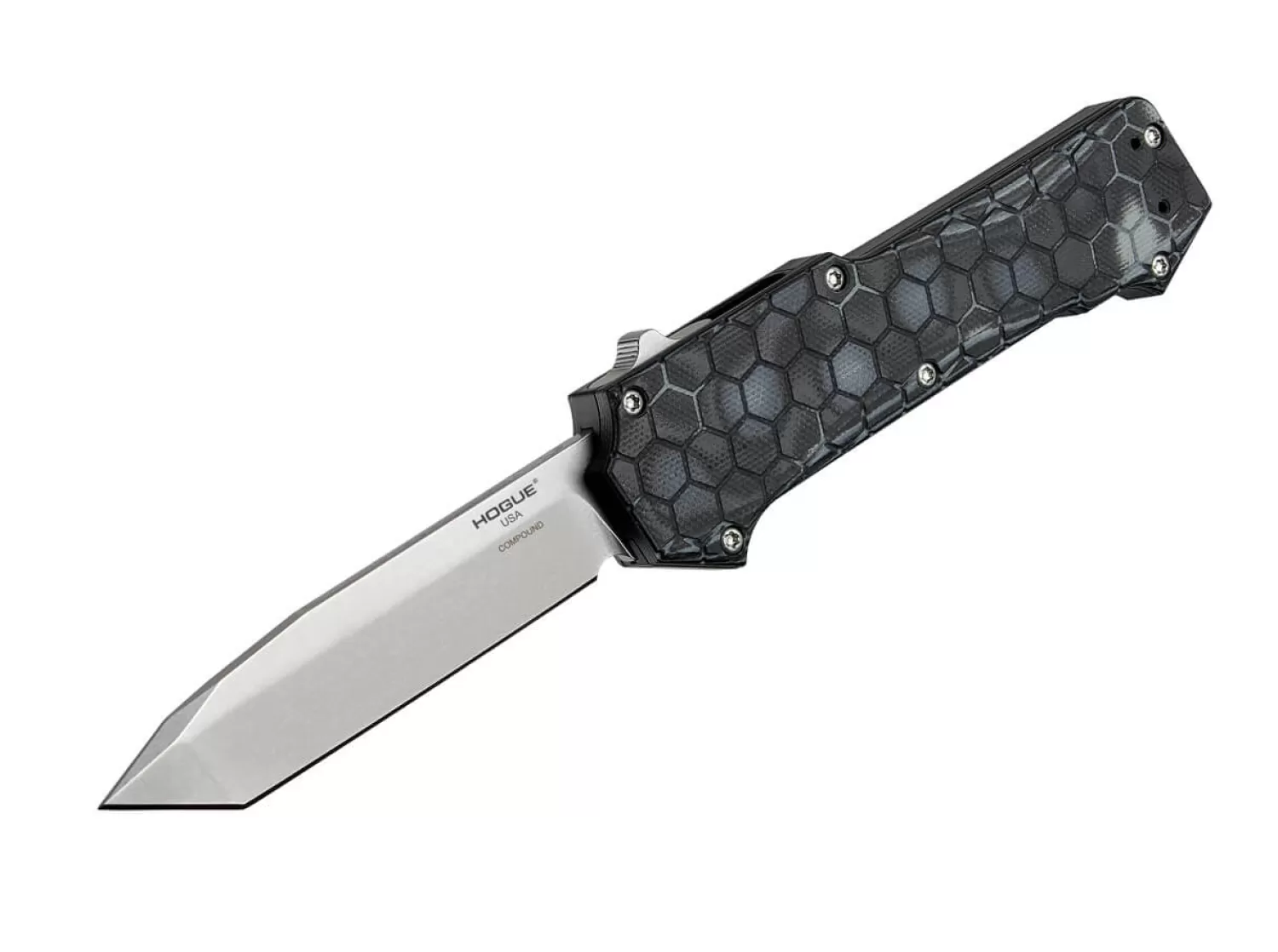 Compound OTF Automatic 3.5 Tanto G10 G-Mascus Tumbled-Hogue Discount