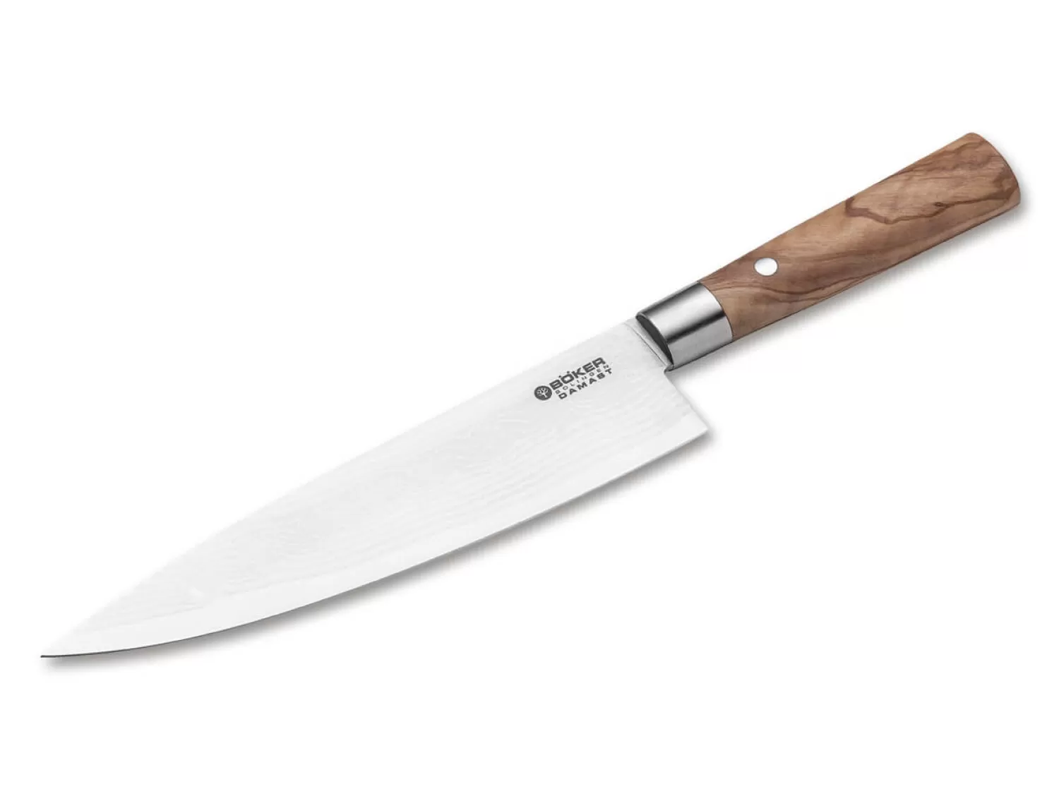 Damascus Olive Chef's Knife Large-Böker Manufaktur Solingen Shop