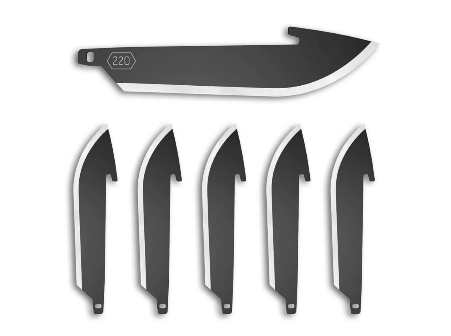 2.2" Drop Point Replacement Blades 6-Pack Black Oxide-Outdoor Edge Flash Sale