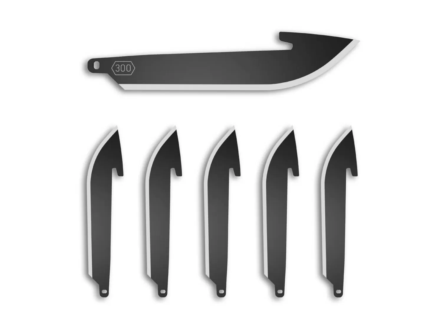 3.0" Drop Point Replacement Blades 6-Pack Black Oxide-Outdoor Edge Cheap