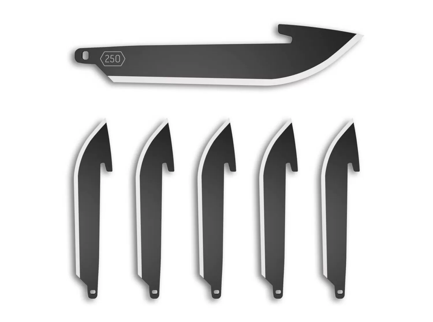 2.5" Drop Point Replacement Blades 6-Pack Black Oxide-Outdoor Edge Cheap