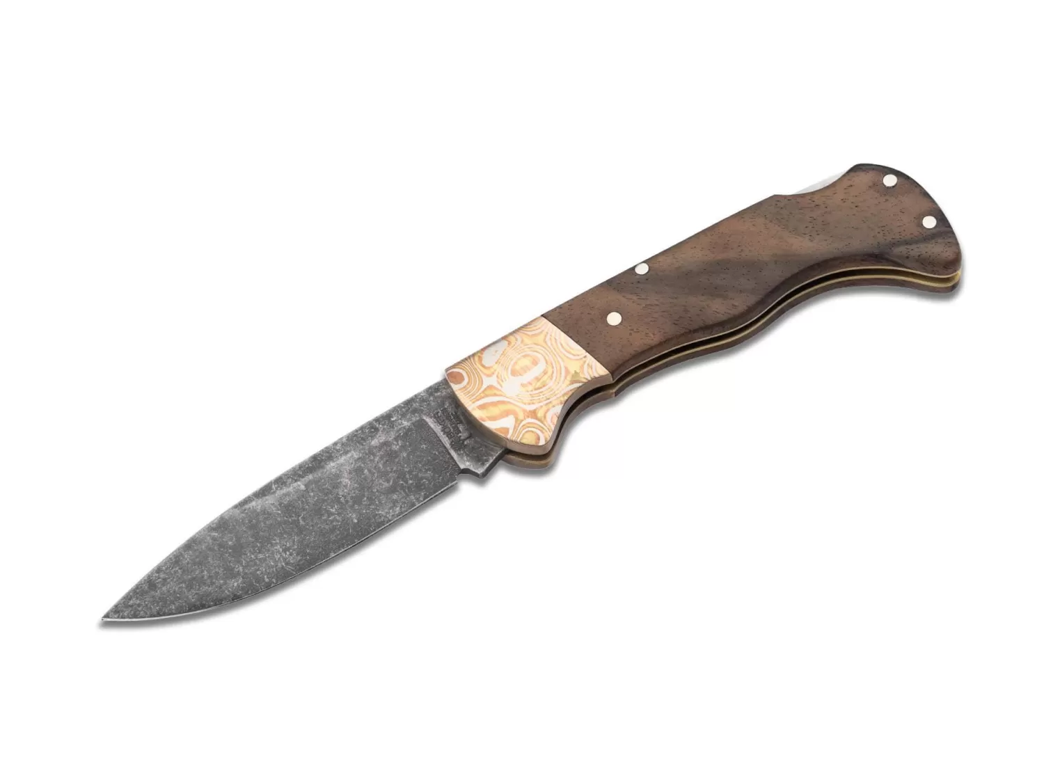 Folding Hunter Mokume Walnut Black Stonewash-Böker Manufaktur Solingen Cheap