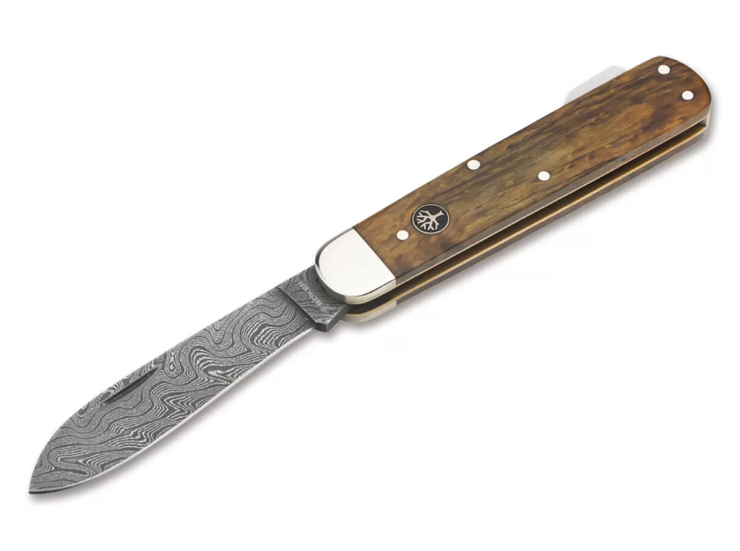 Hunters Knife Mono Damascus Curly Birch -Böker Manufaktur Solingen Hot