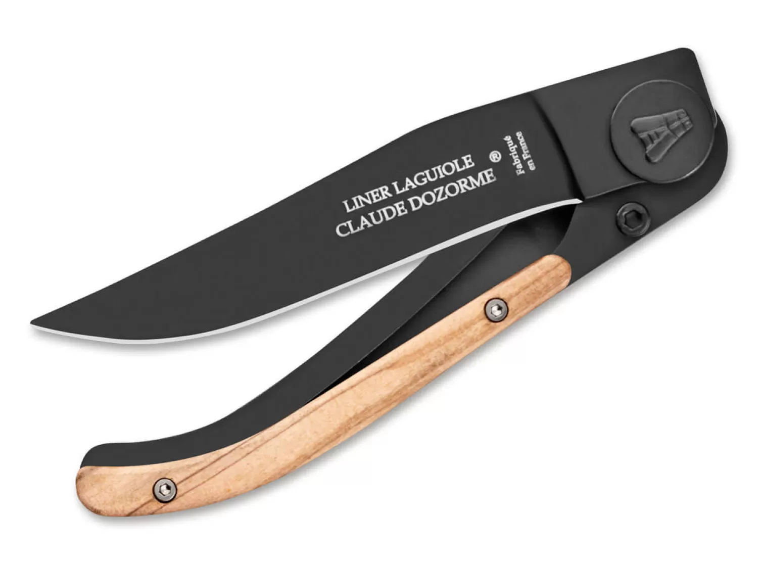 Laguiole Liner Olive Wood Black-Claude Dozorme Discount