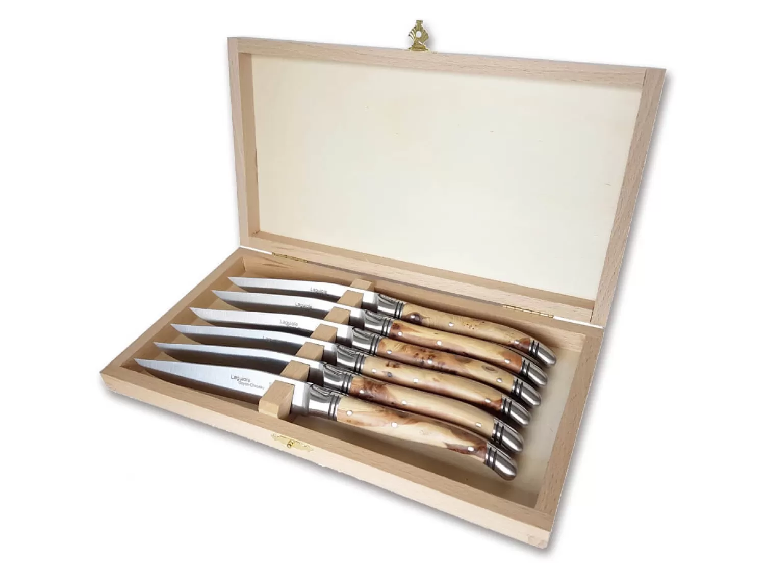 Laguiole Steak Knife Set Juniper-Goyon-Chazeau Sale