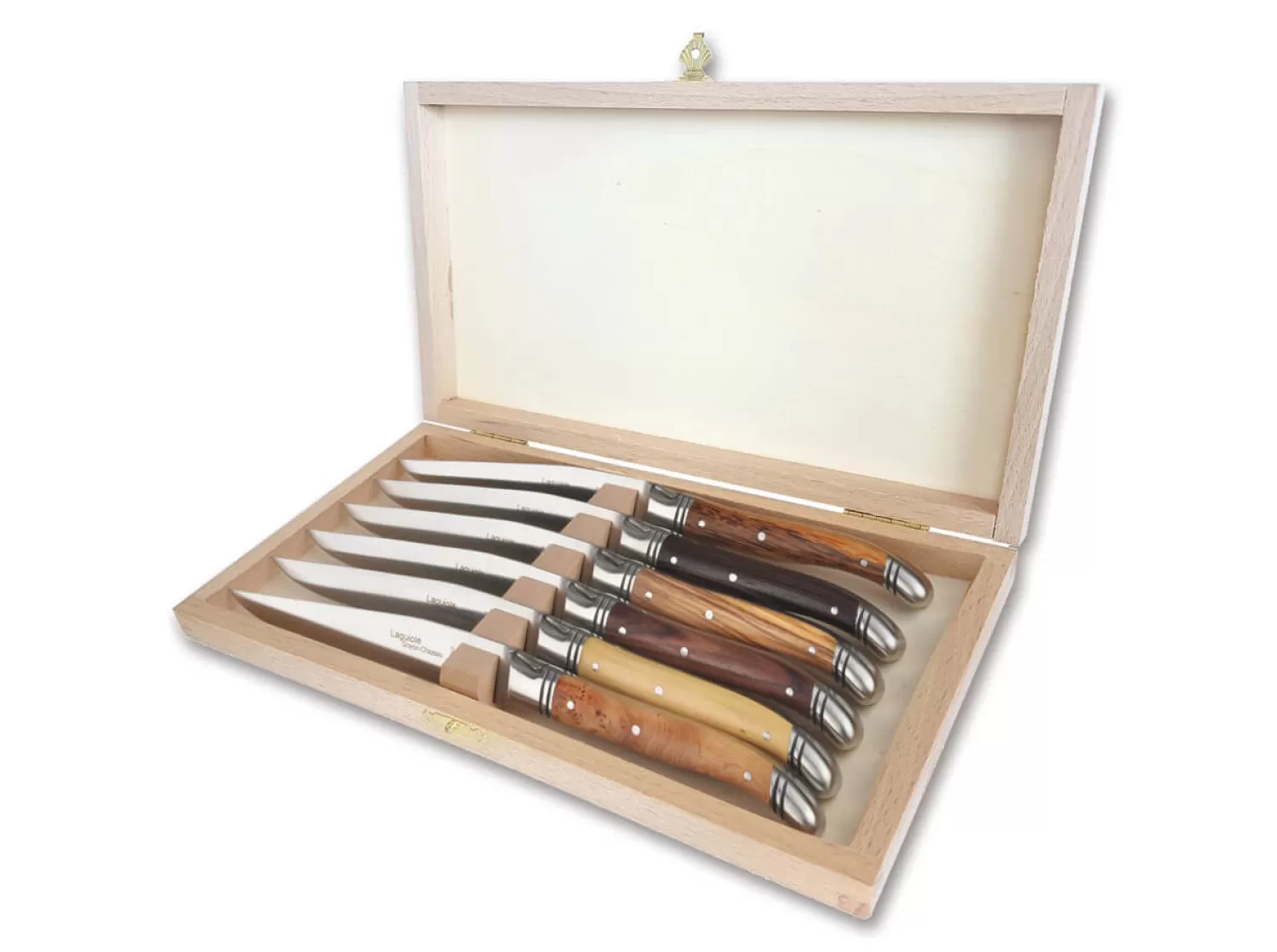 Laguiole Steak Knife Set Wood Variation-Goyon-Chazeau Cheap