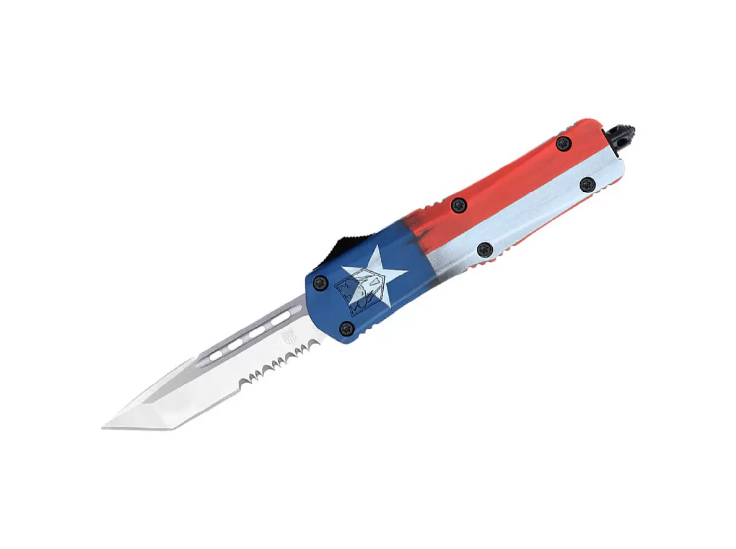 Medium FS-3 Cerakote Texas Flag Tanto Serrated-CobraTec Cheap