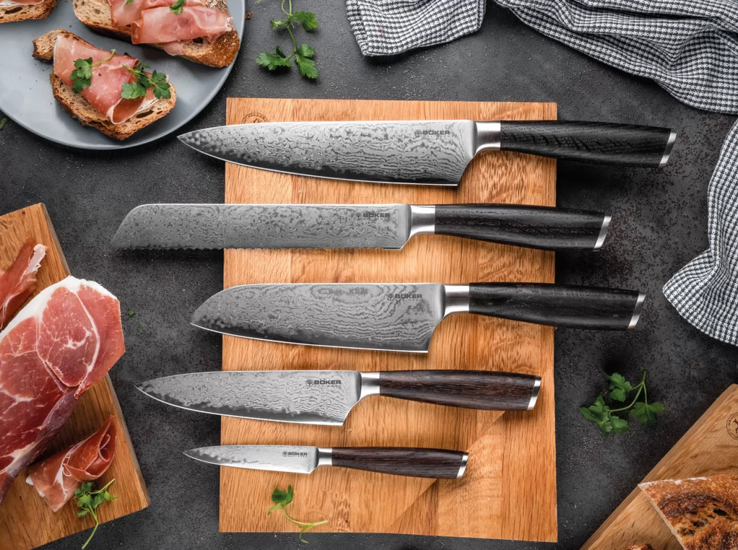 Meisterklinge Damast Bread Knife-Böker Manufaktur Solingen Cheap