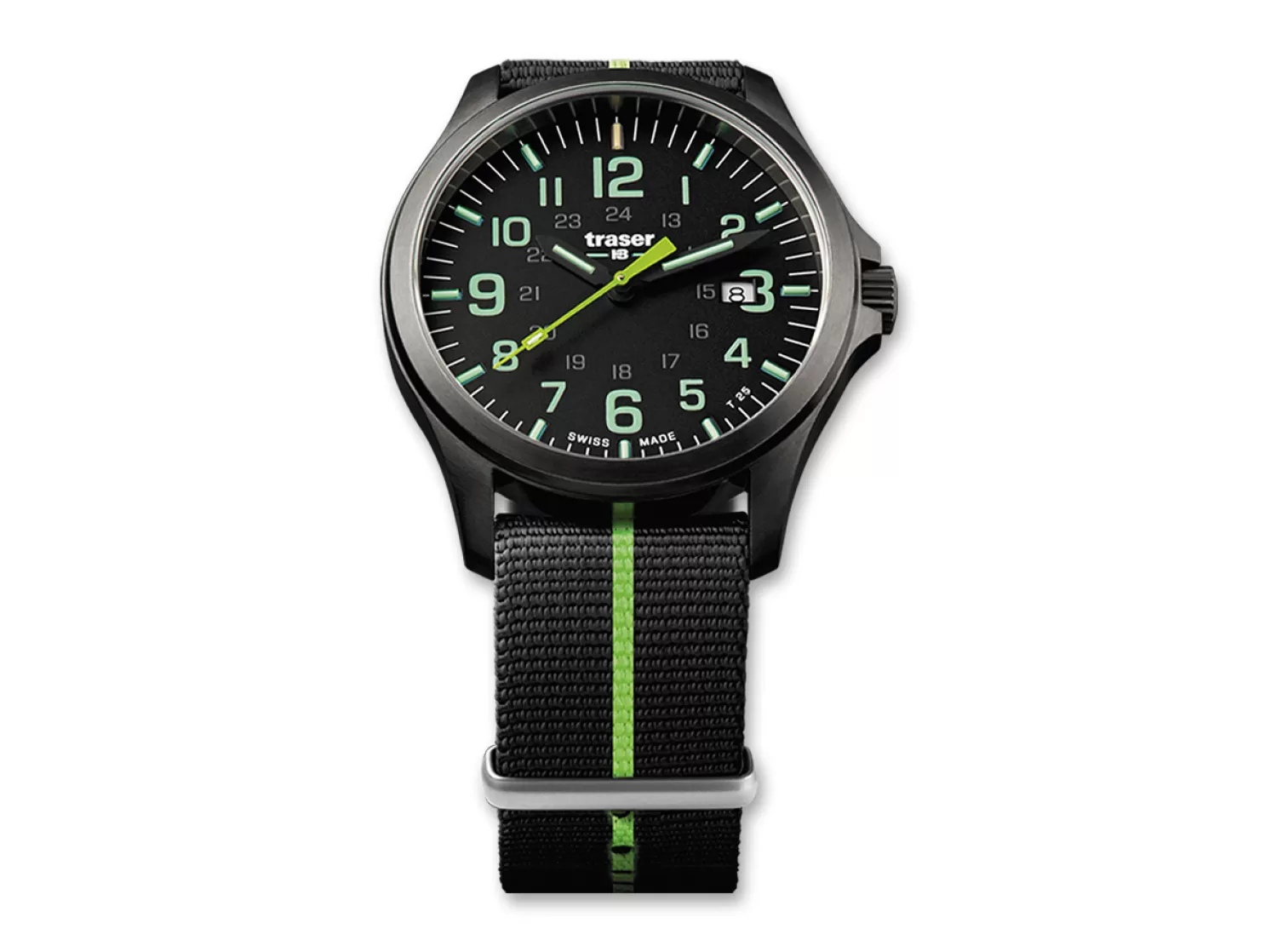 P67 Officer Pro Gunmetal & Lime Nato-Traser Best