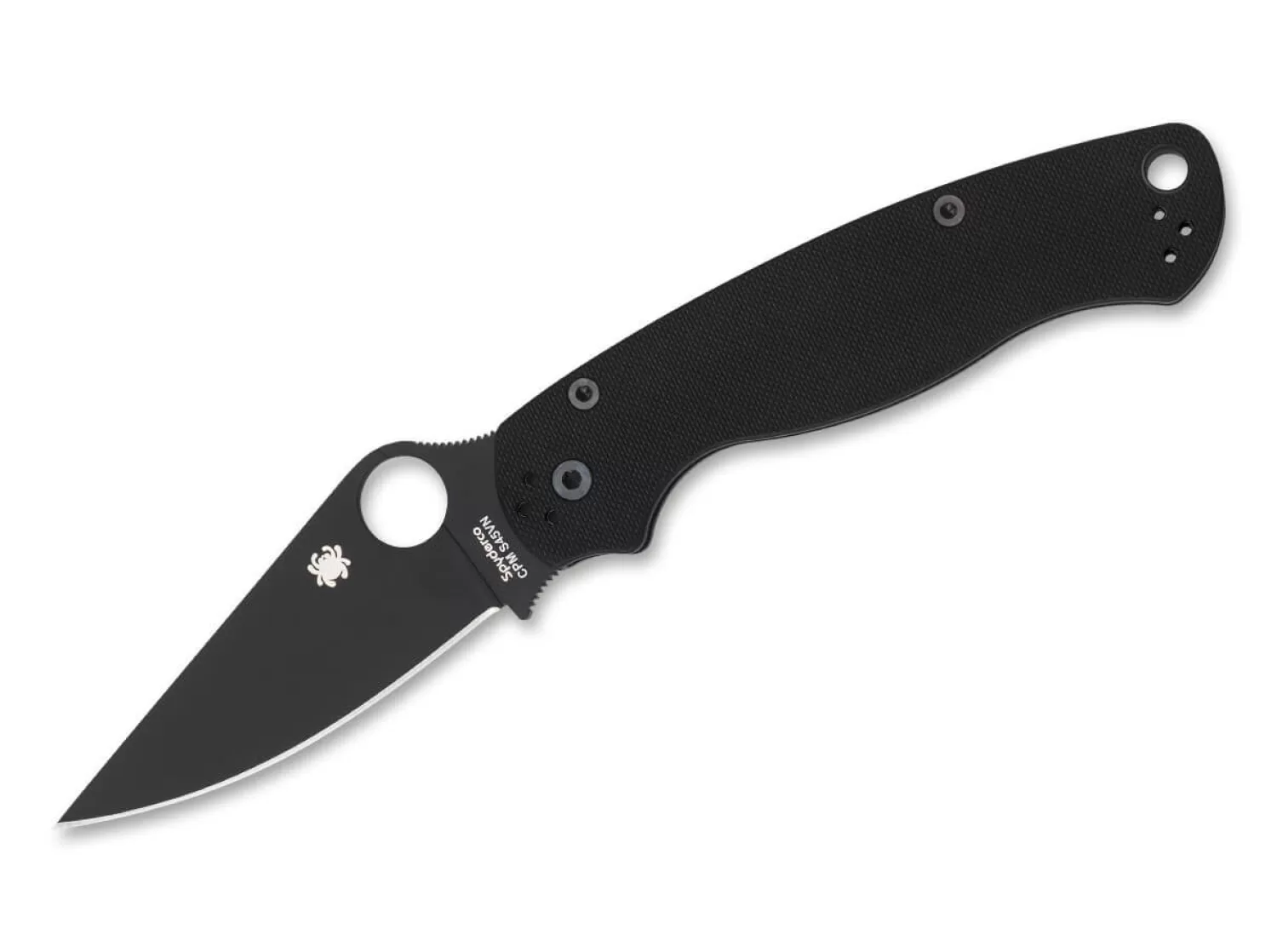 Para-Military 2 Black G10 Plain-Spyderco Best