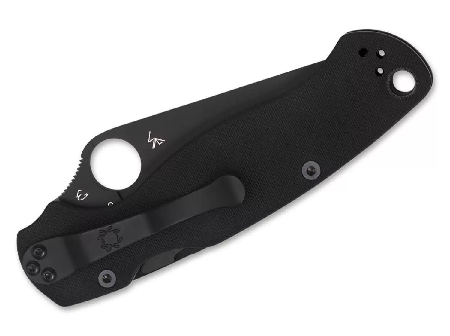 Para-Military 2 Black G10 Plain-Spyderco Best