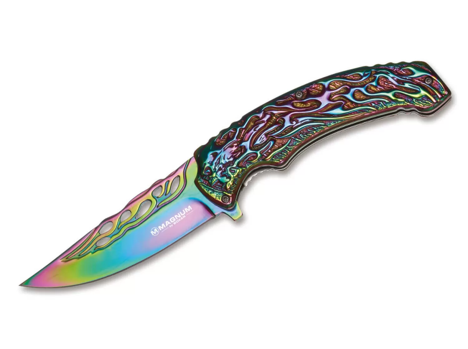 Rainbow Flaming Skull-Magnum Best