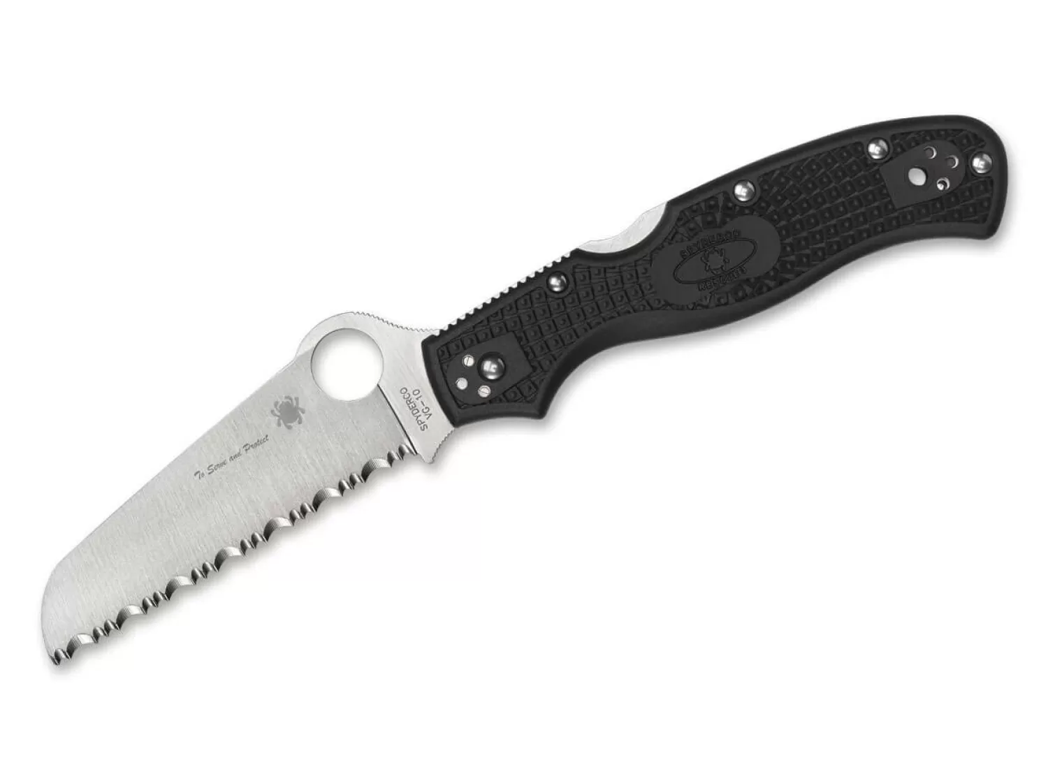 Rescue 3 Lightweight Thin Blue Line SpyderEdge-Spyderco Cheap