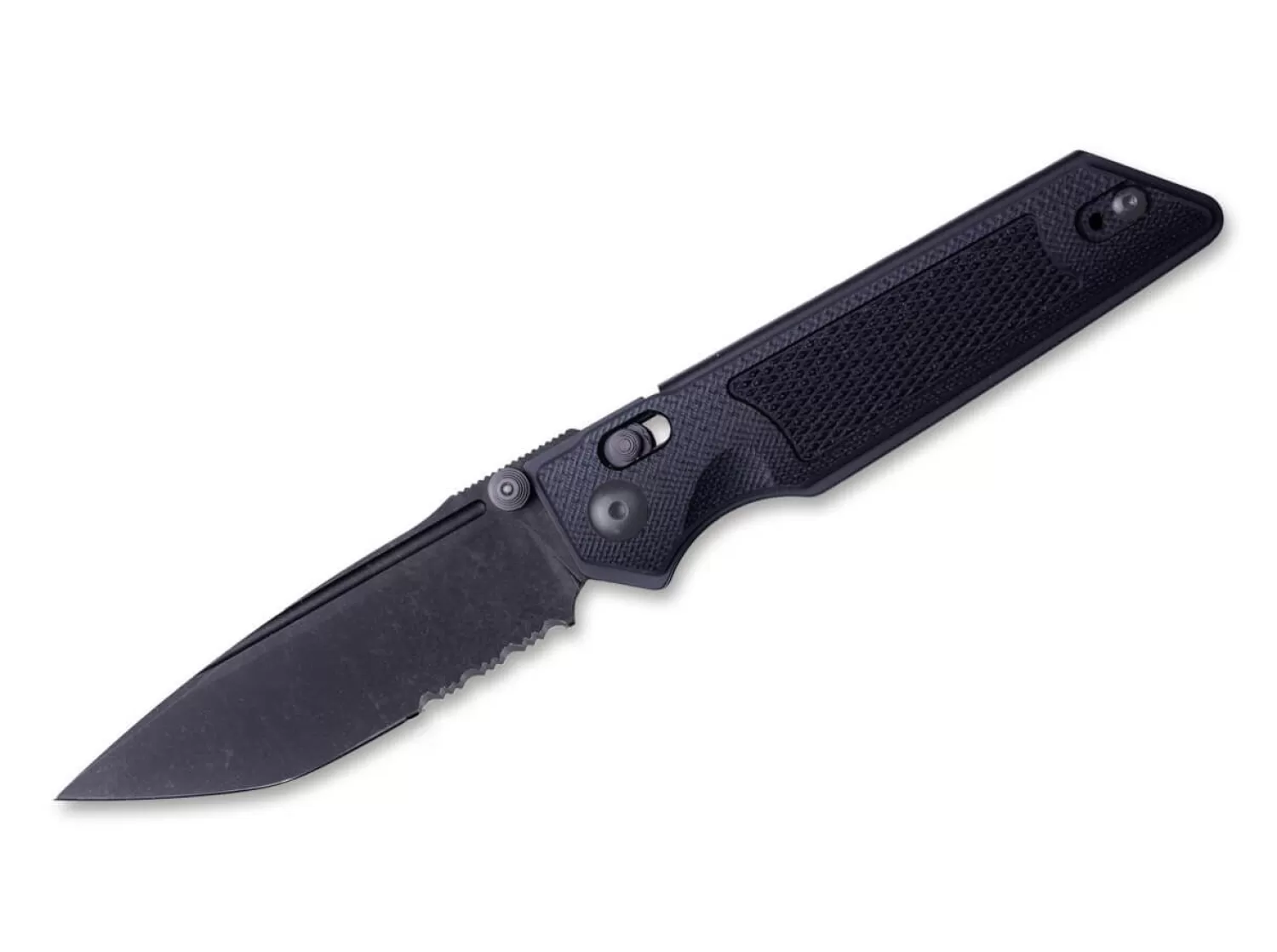 Sacra TAC Serrated G10 Black-Real Steel Cheap