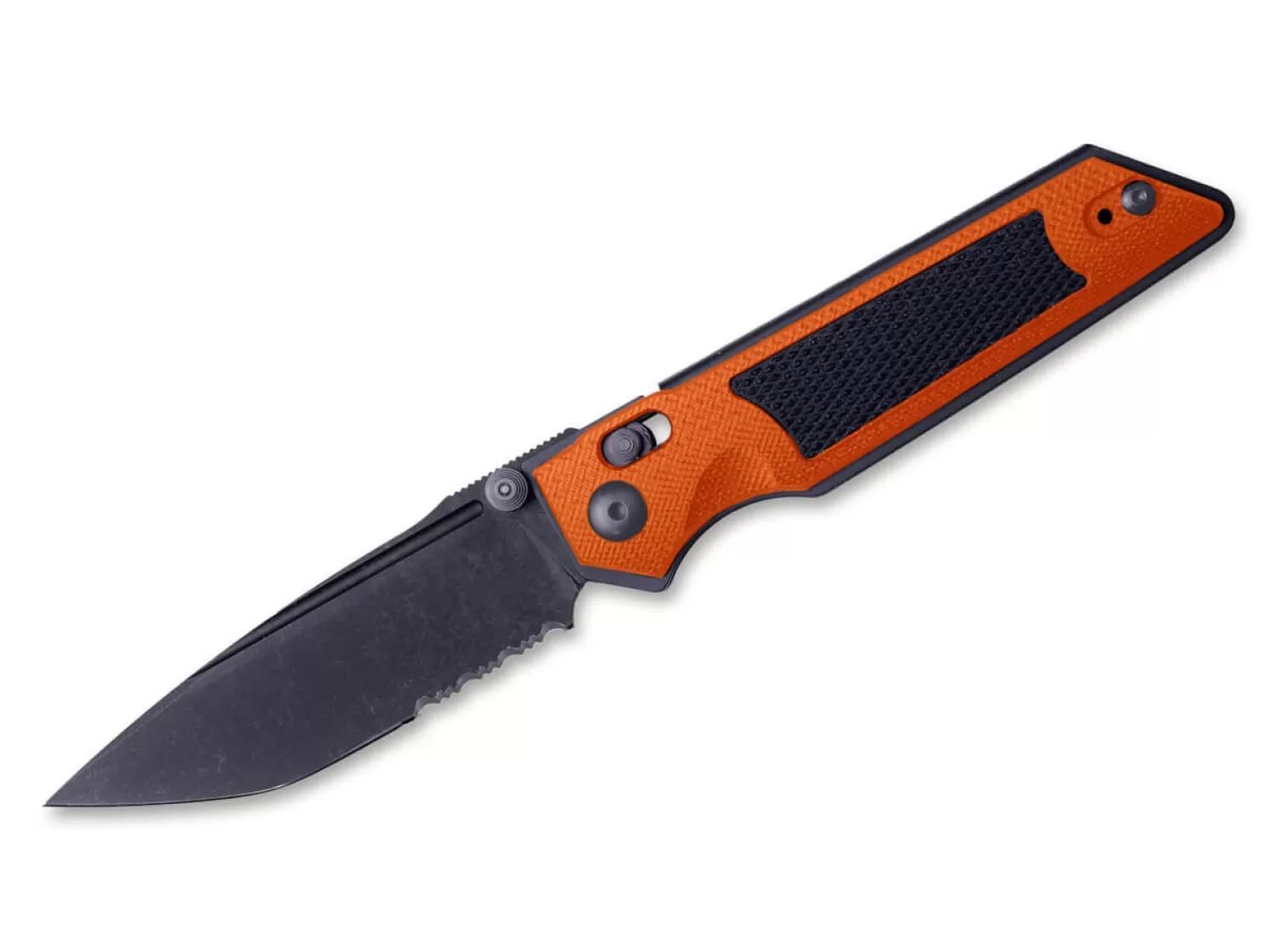 Sacra TAC Serrated G10 Orange & Black-Real Steel Shop