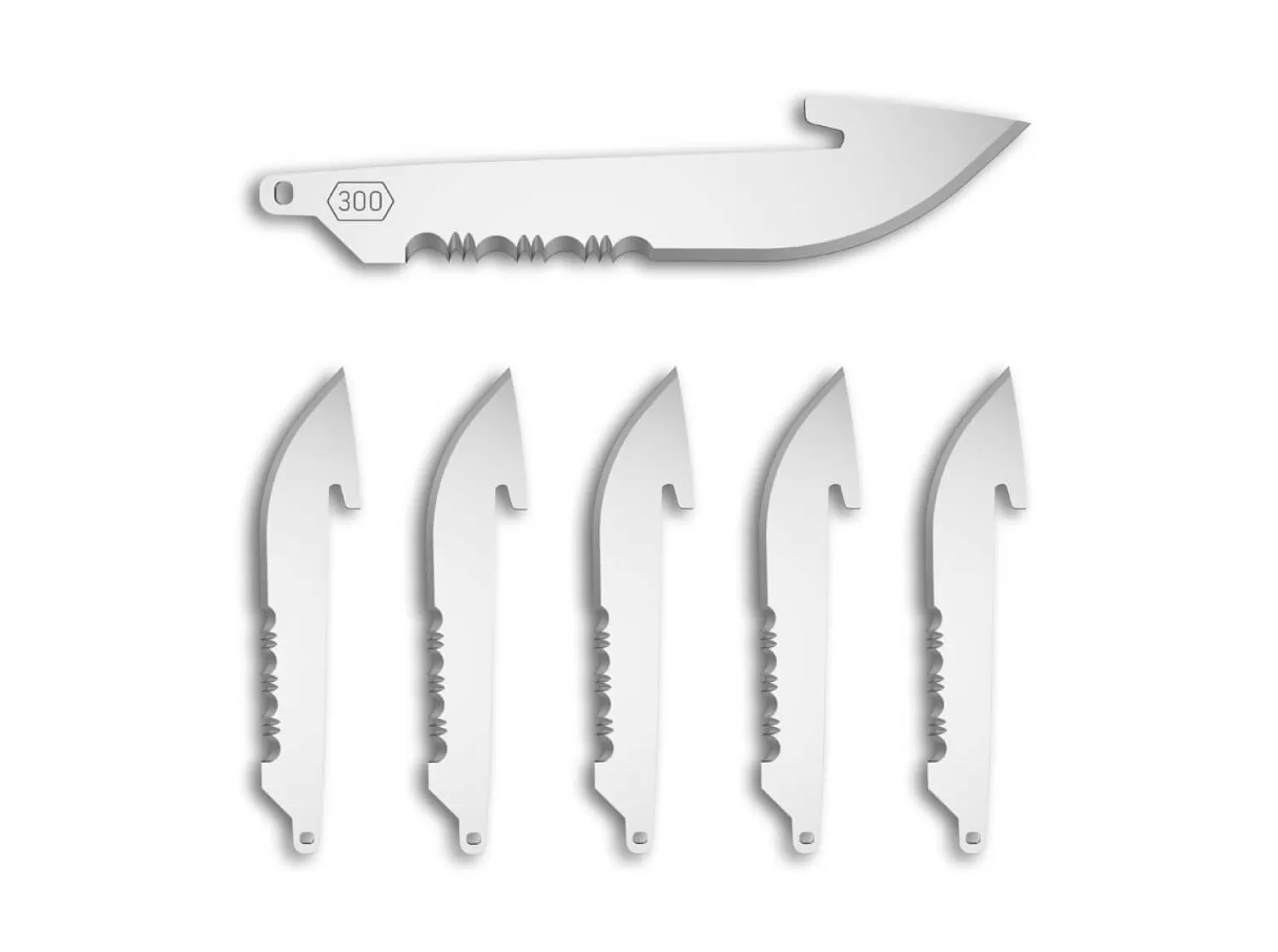 3" Serrated Drop-Point Replacement Blades 6-Pack-Outdoor Edge Fashion