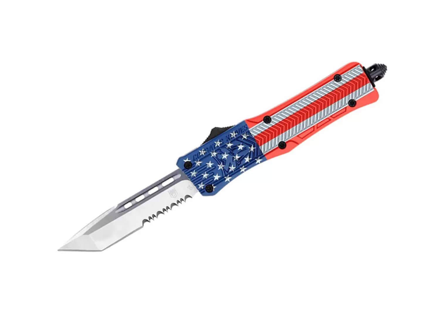 Small CTK-1 Cerakote American Flag Tanto Serrated-CobraTec Online