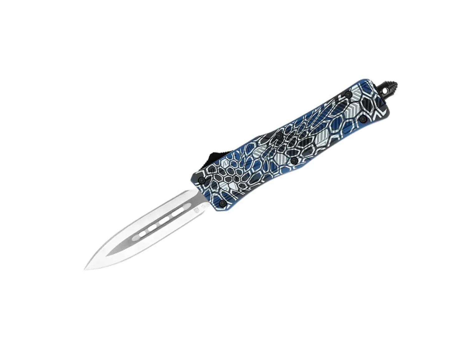 Small CTK-1 Cerakote Blue Cobra Skin Dagger Not Serrated-CobraTec Online