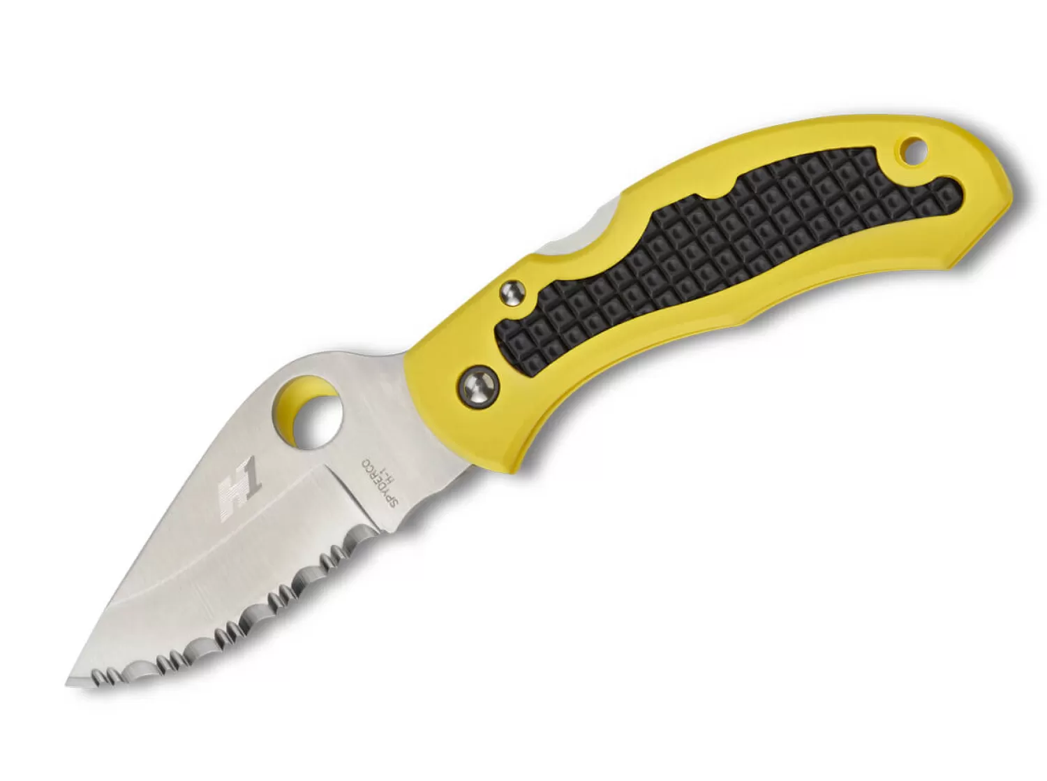 Snap-It Salt Lightweight Yellow Serrated-Spyderco Cheap