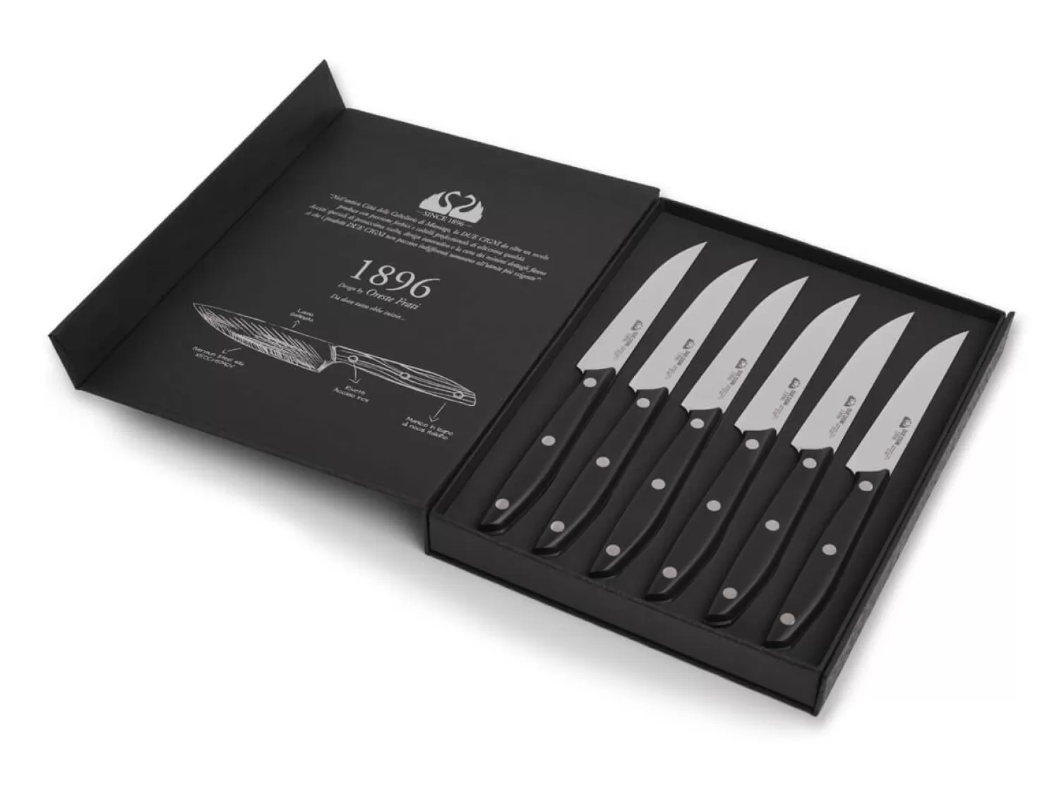 1896 Steak Knife Set POM-Due Cigni Best Sale