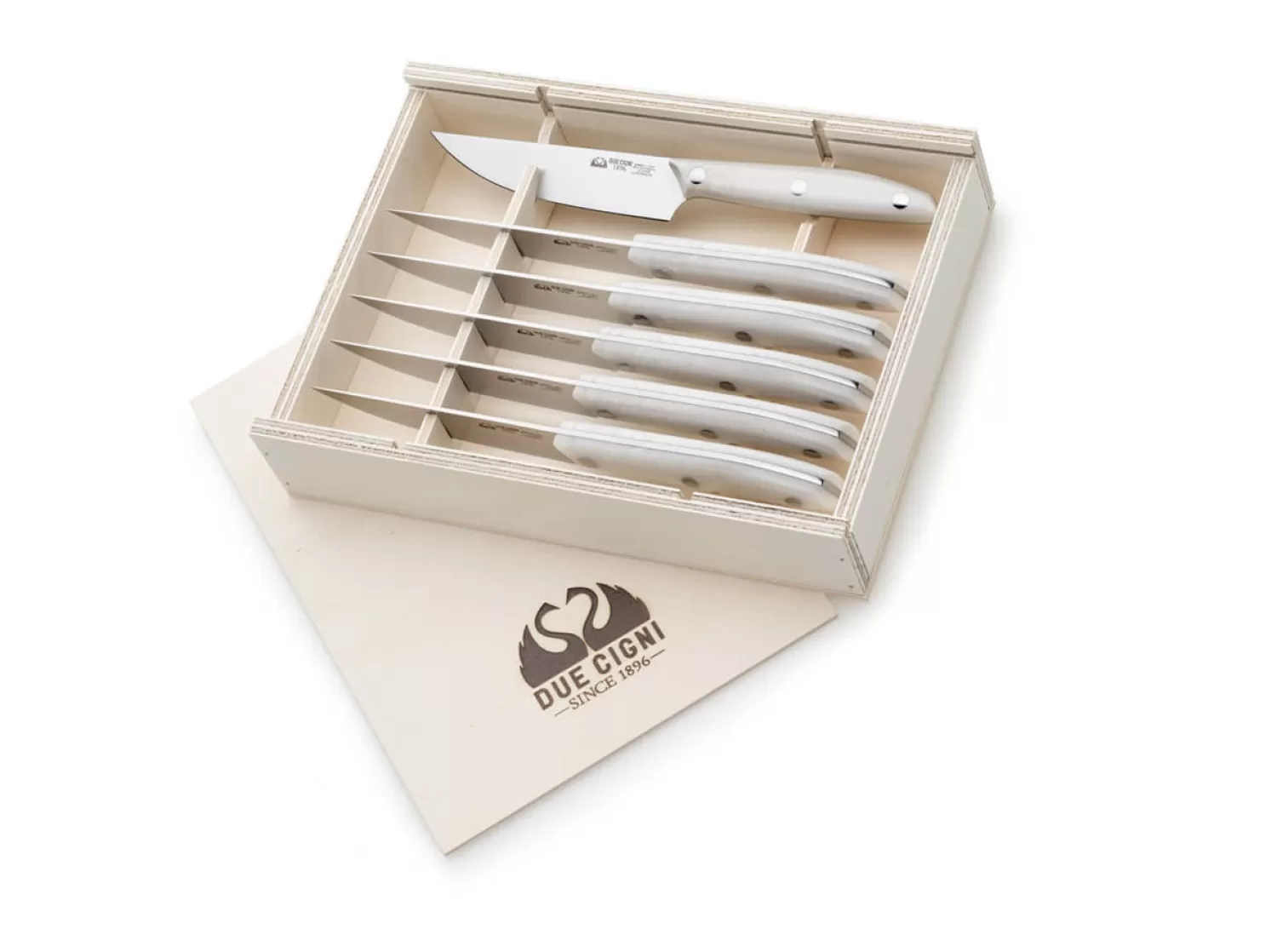 1896 Steak Knife Set POM -Due Cigni Cheap