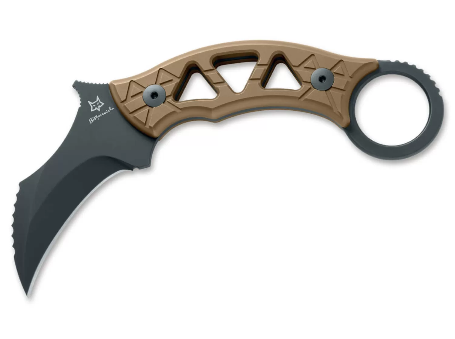 Tribal K Fixed Titanium Black PVD-Fox Knives Online