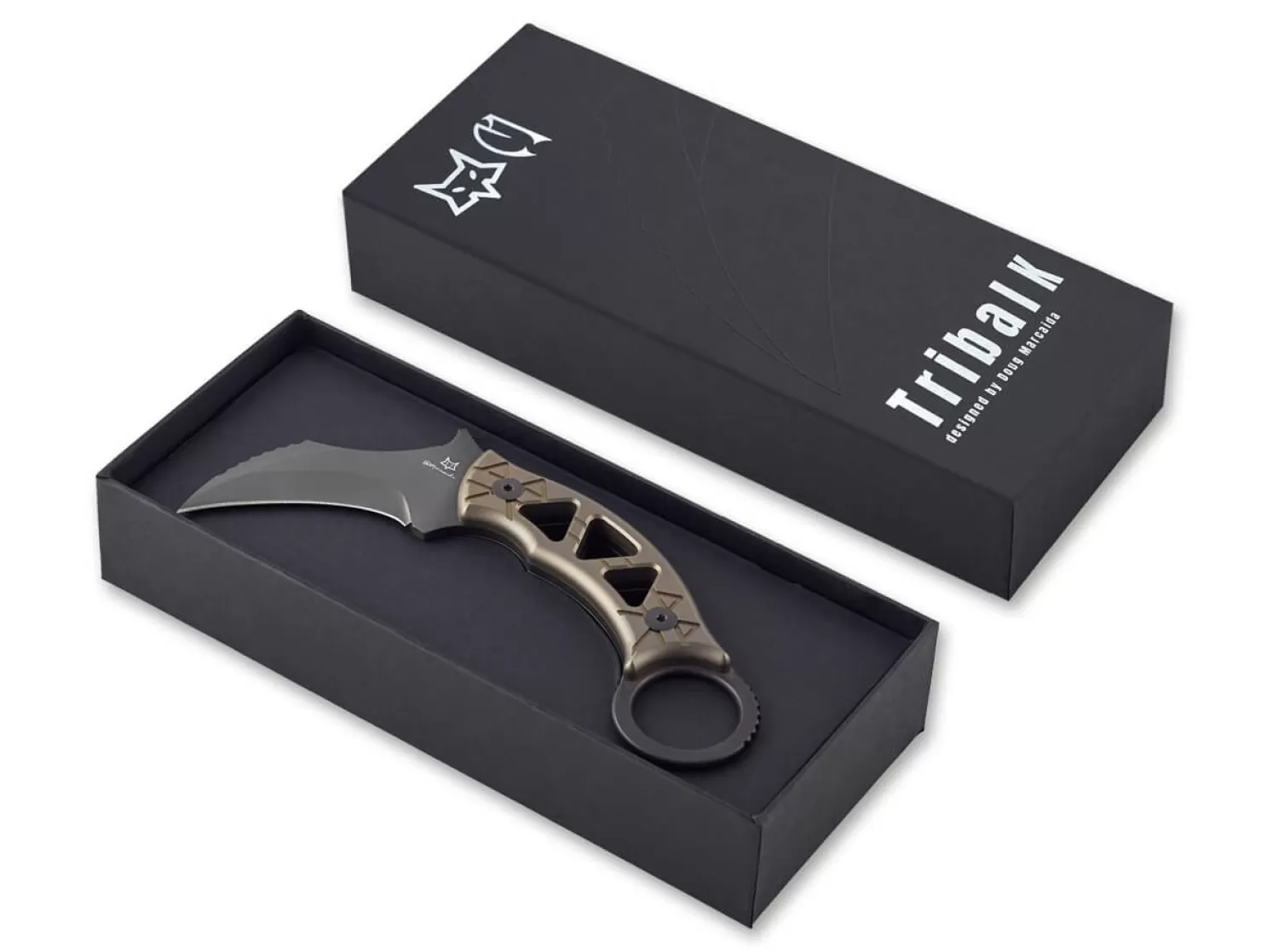 Tribal K Fixed Titanium Black PVD-Fox Knives Online