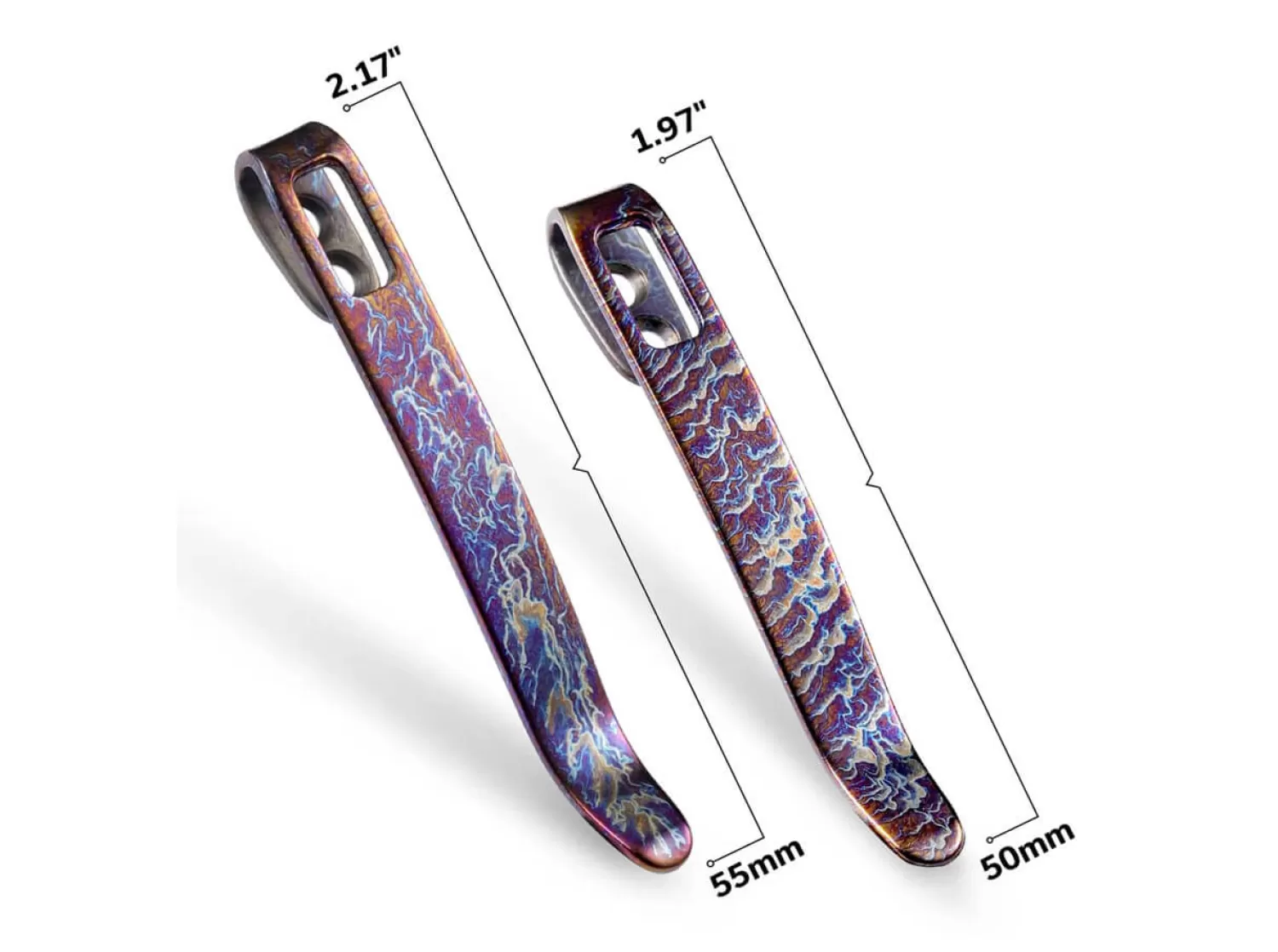 Two Flamed Titanium Clips T002A-CIVIVI Sale