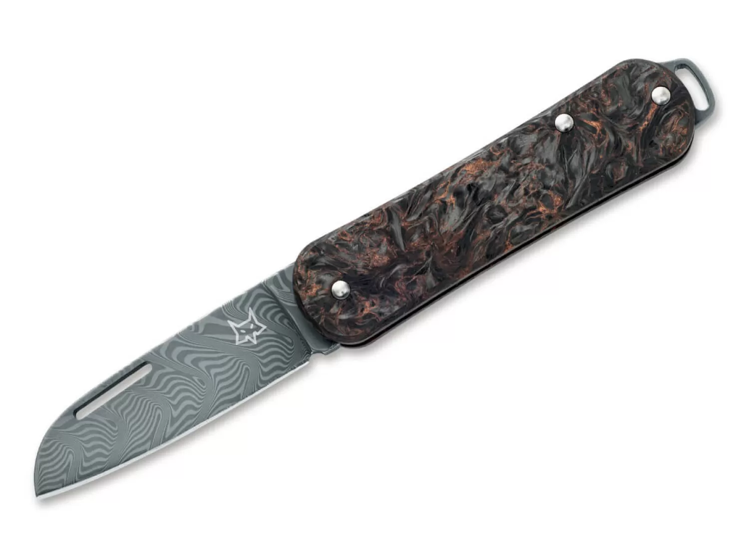 Vulpis 108 Limited Dark Matter Copper CF Damascus-Fox Knives New