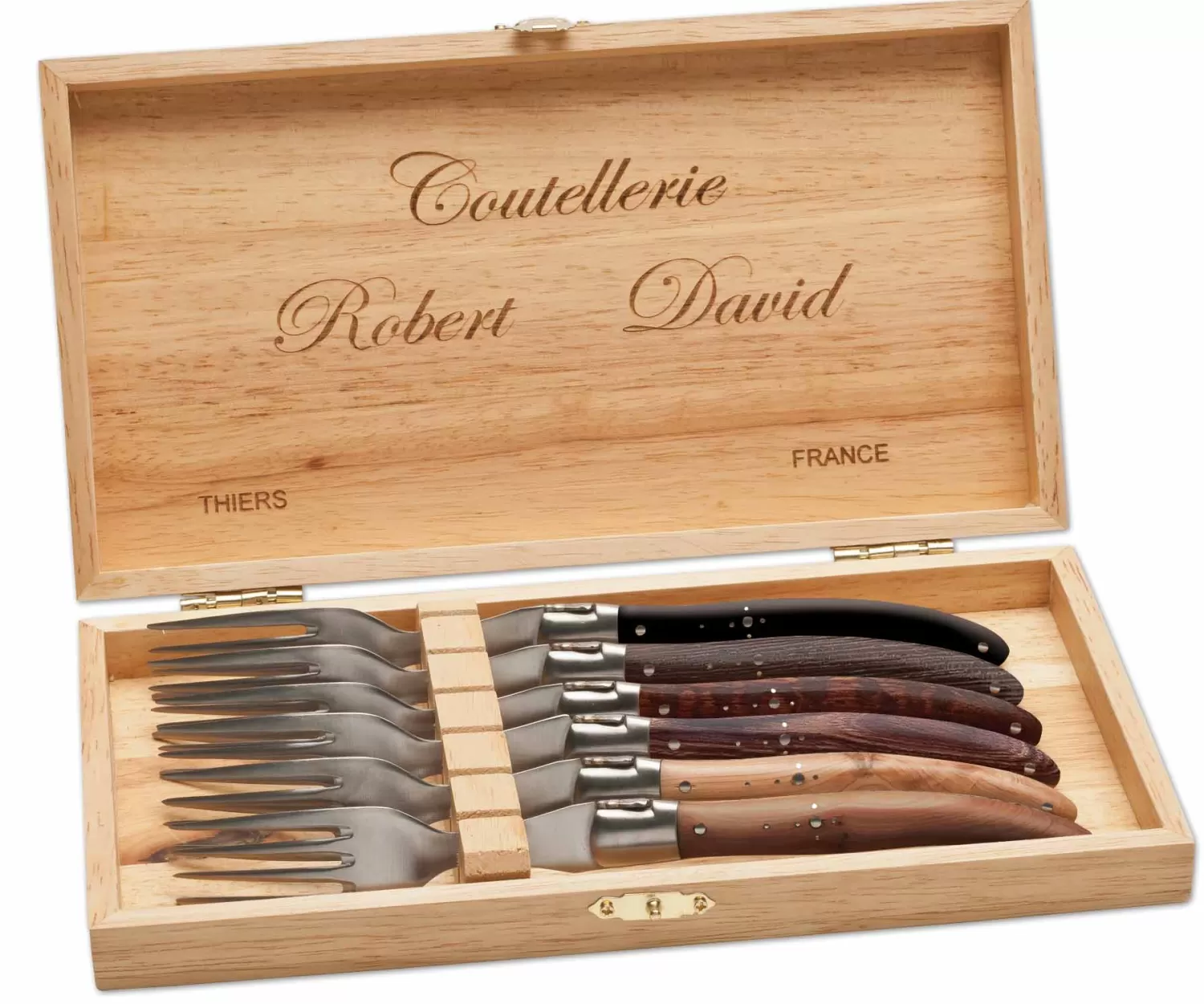 Woodvariation Steak Fork Set-Robert David Sale